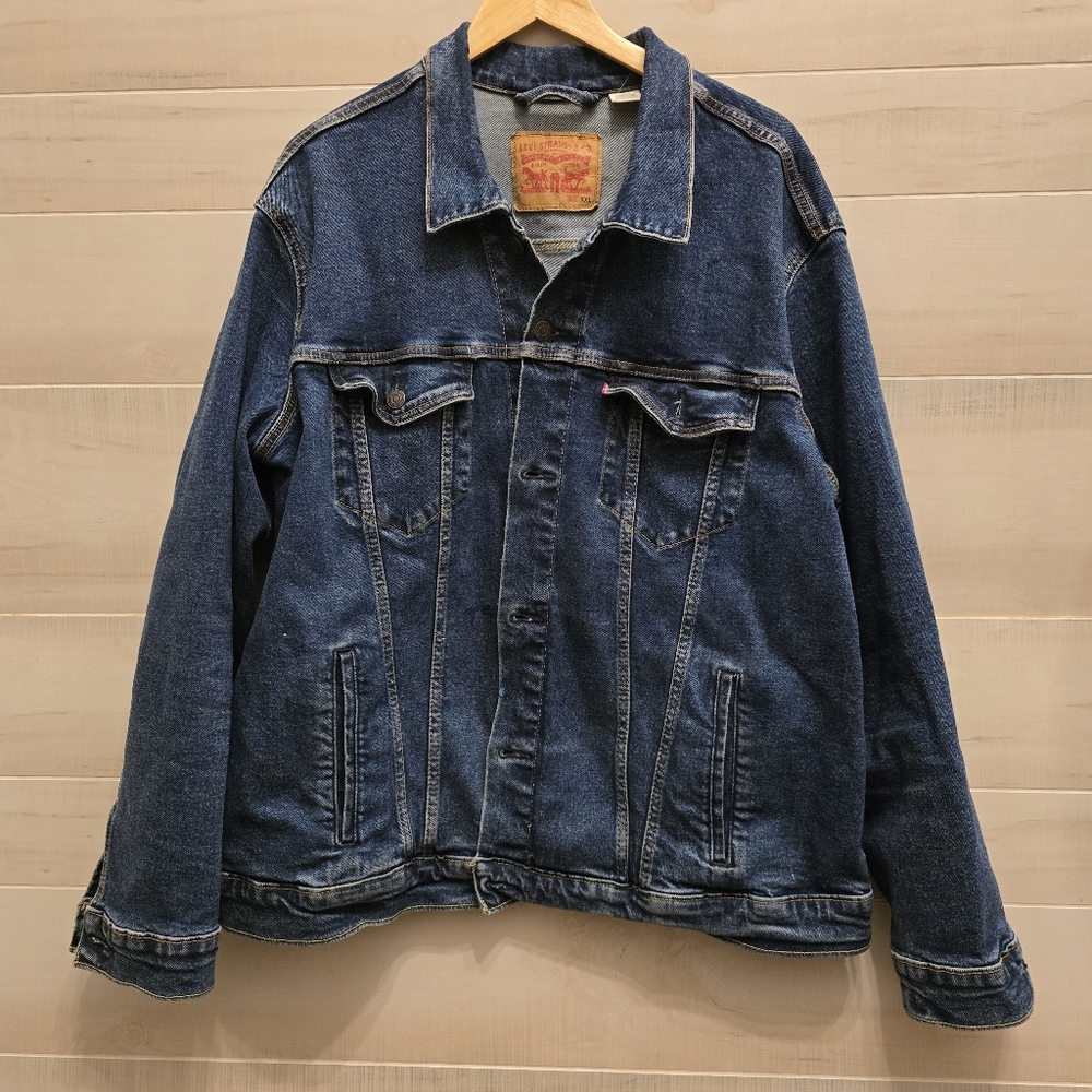 {XXL} Vintage Levi Strauss & Co Denim Jean Barn Coat Trucker Jacket